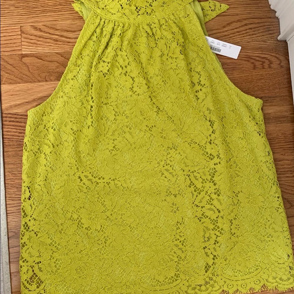 JCrew tie neck lace tank